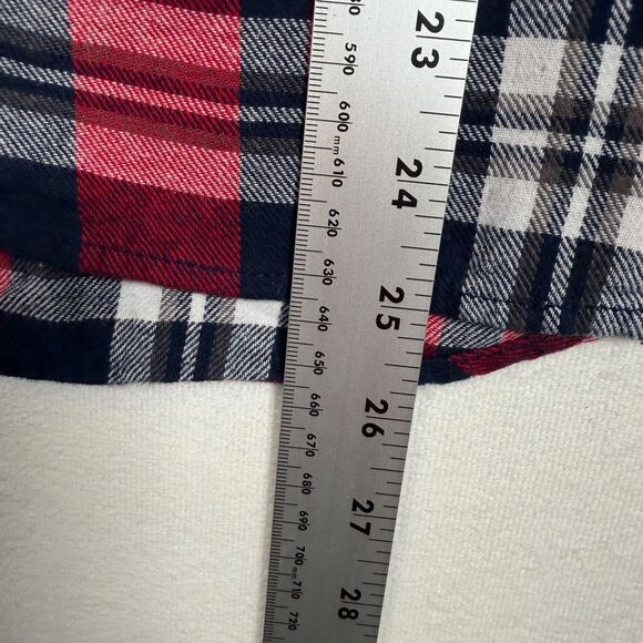 Woolrich Women’s Plaid Flannel Shirt Size Large Red Blue White Cotton - Picture 11 of 12
